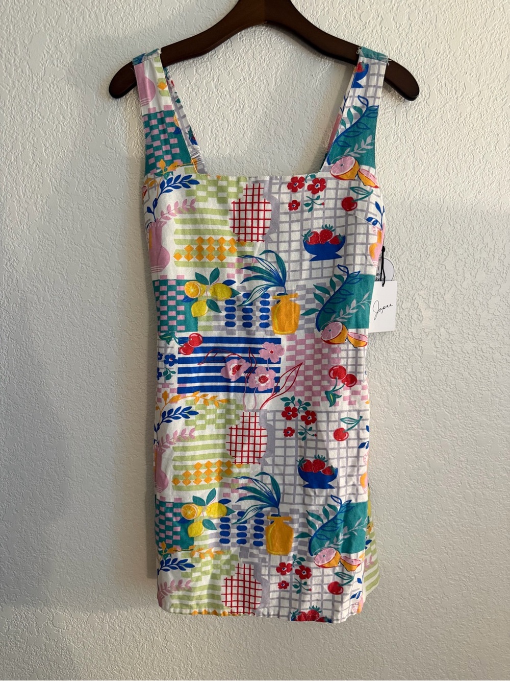 NWT Jopna Fruit Print Smocked Mini Dress Size S